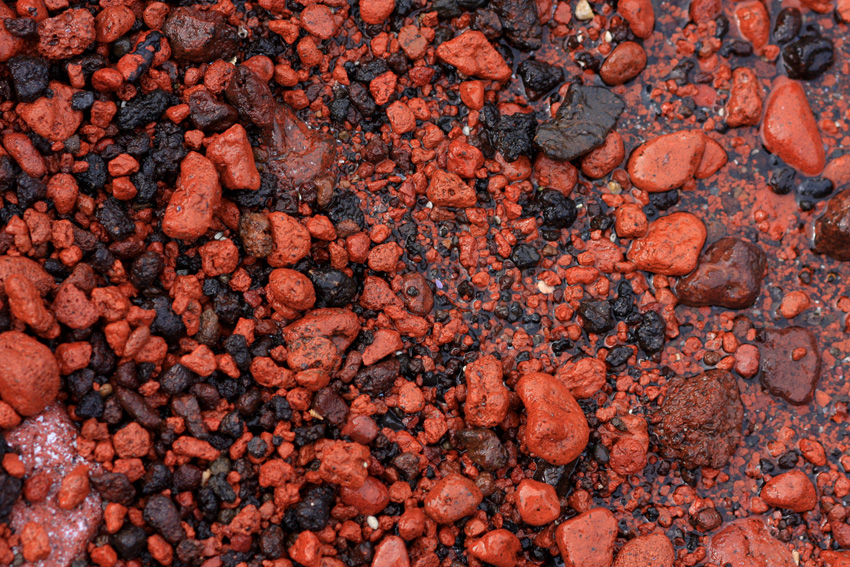 Red rock beach in Santorini